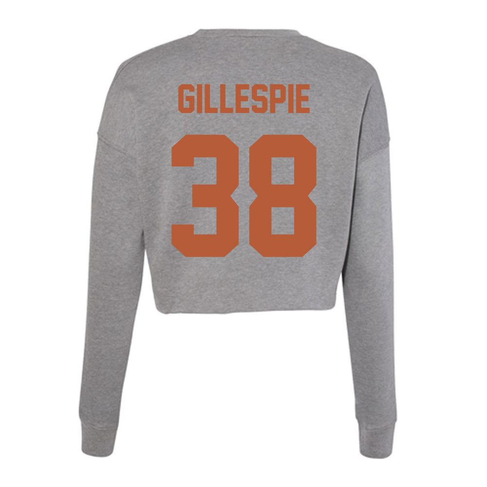 Texas - NCAA Football : Graham Gillespie - Women's Cropped Crew Fleece-1