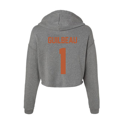 Texas - NCAA Football : Jaylon Guilbeau - Women's Crop Fleece Hoodie-1