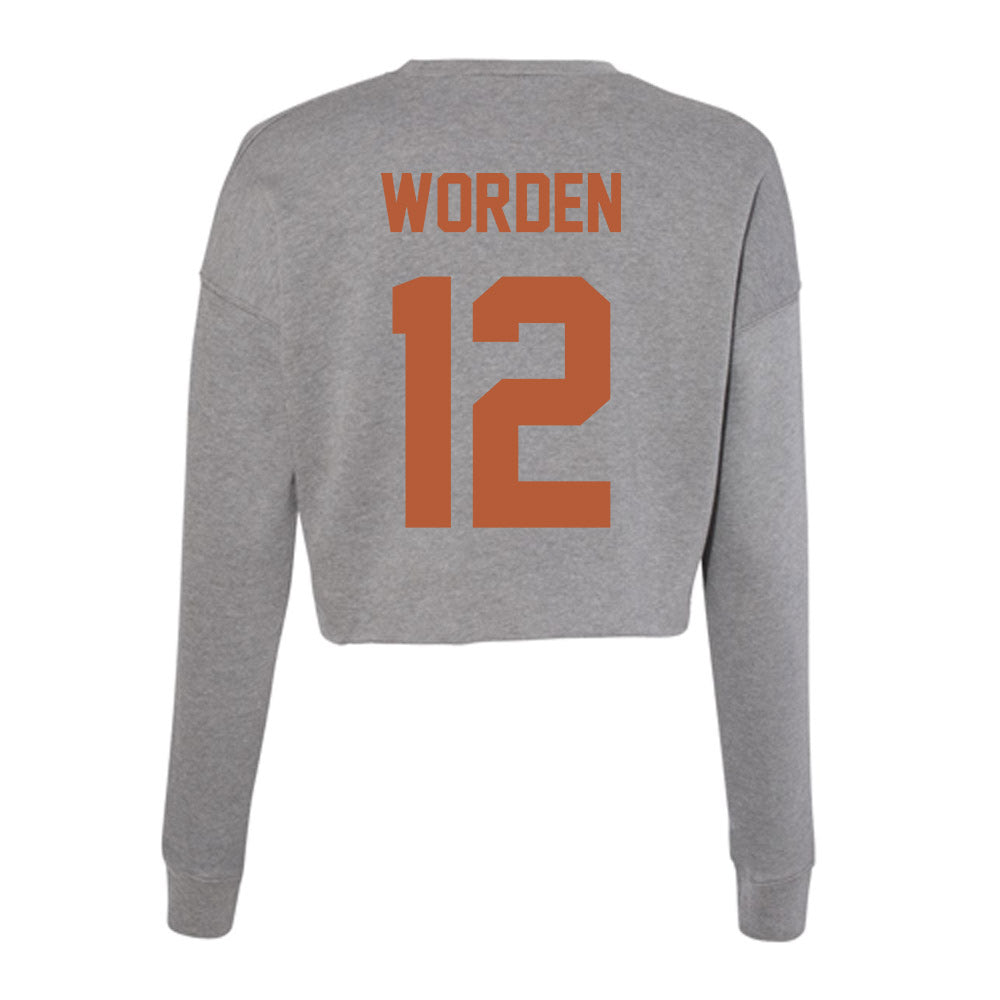 Texas - NCAA Women's Soccer : Elizabeth Worden - Women's Cropped Crew Fleece-1