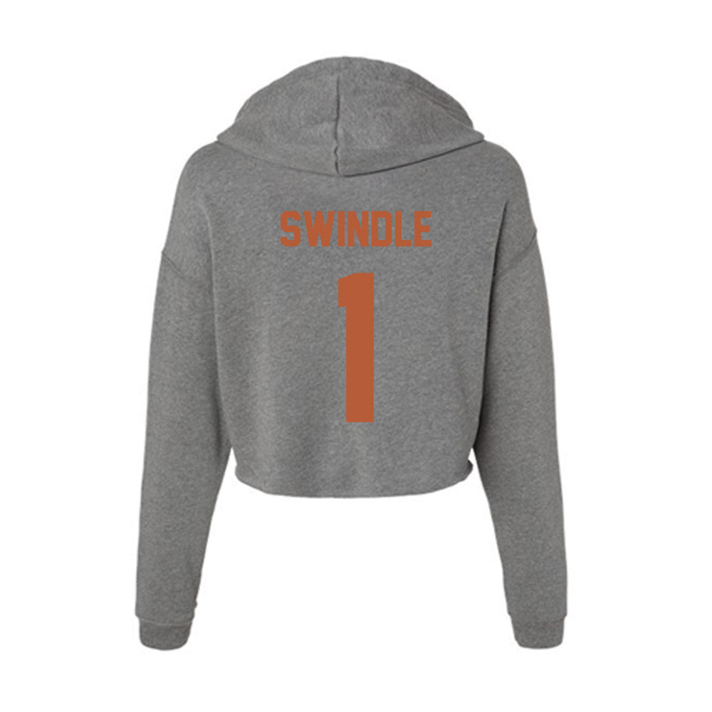 Texas - NCAA Women's Volleyball : Ella Swindle - Women's Crop Fleece Hoodie-1