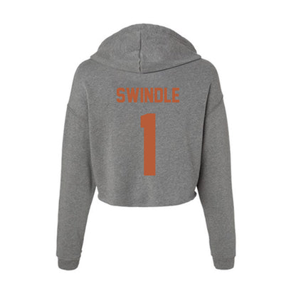 Texas - NCAA Women's Volleyball : Ella Swindle - Women's Crop Fleece Hoodie-1