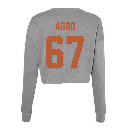 Texas - NCAA Football : Malik Agbo - Women's Cropped Crew Fleece-1