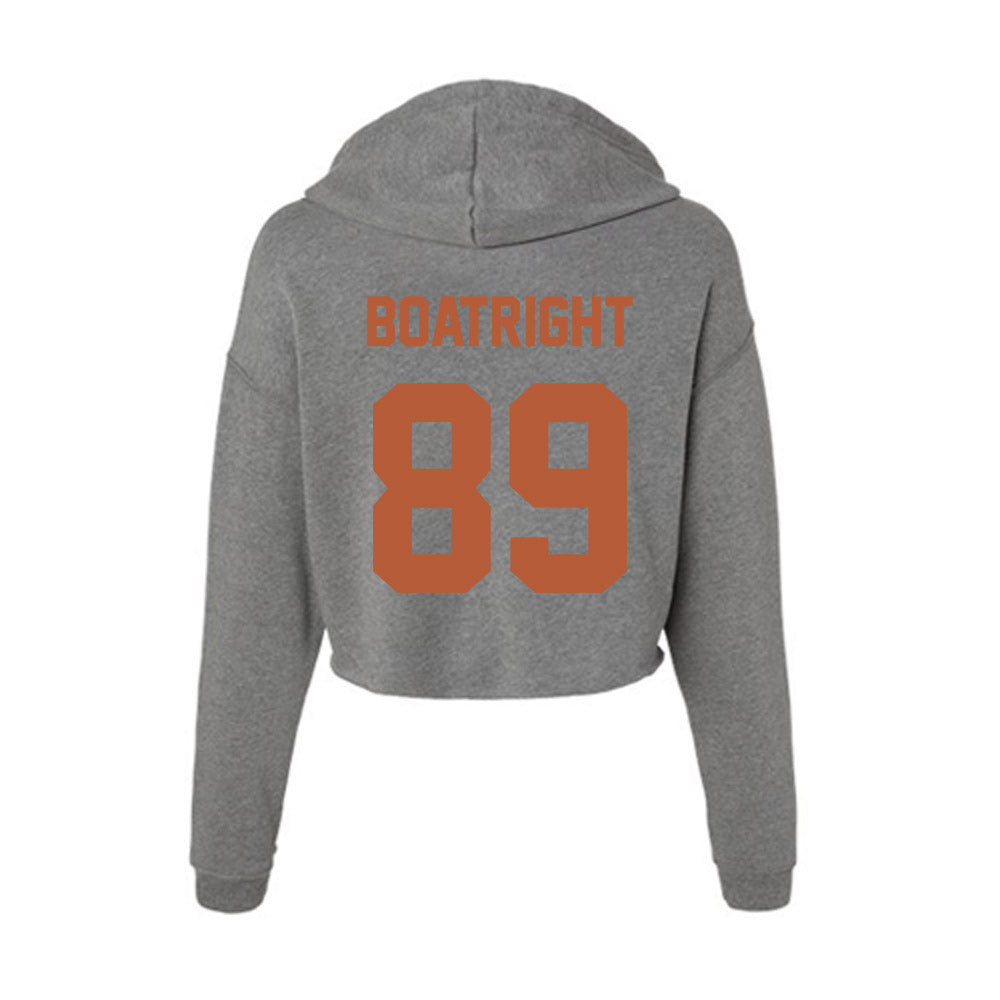 Texas - NCAA Football : Ty Boatright - Women's Crop Fleece Hoodie-1