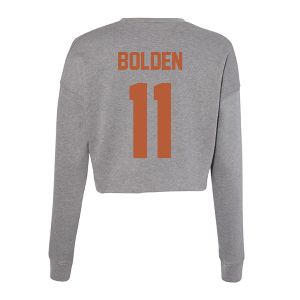 Texas - NCAA Football : Silas Bolden - Women's Cropped Crew Fleece-1