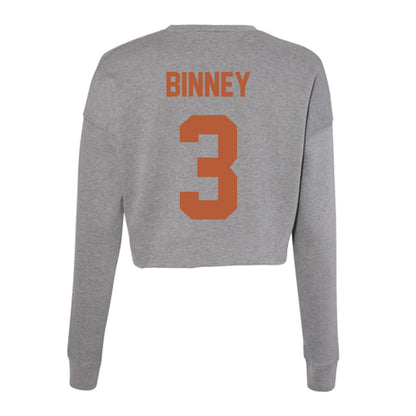 Texas - NCAA Women's Volleyball : Rella Binney - Women's Cropped Crew Fleece-1