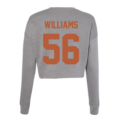 Texas - NCAA Football : Cameron Williams - Women's Cropped Crew Fleece-1