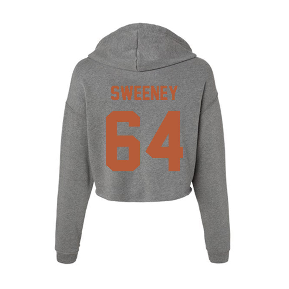 Texas - NCAA Football : Robert Sweeney - Women's Crop Fleece Hoodie-1