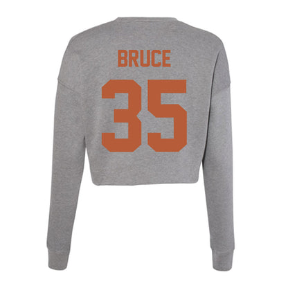Texas - NCAA Football : McCoy Bruce - Women's Cropped Crew Fleece-1