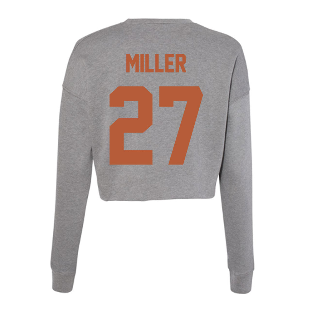 Texas - NCAA Women's Soccer : Ashlyn Miller - Women's Cropped Crew Fleece-1