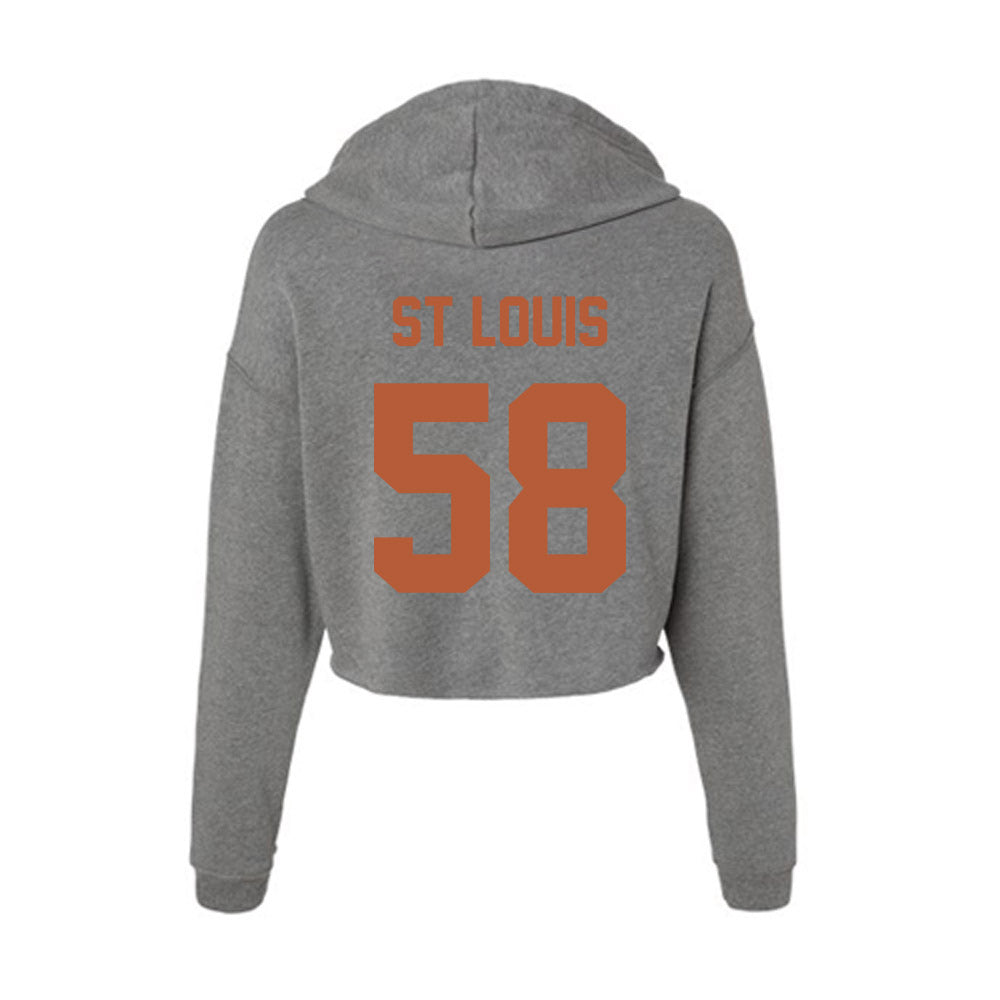 Texas - NCAA Football : Lance St Louis - Women's Crop Fleece Hoodie-1