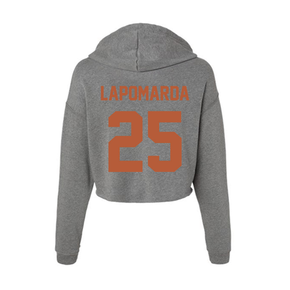 Texas - NCAA Women's Soccer : Lauren Lapomarda - Women's Crop Fleece Hoodie-1