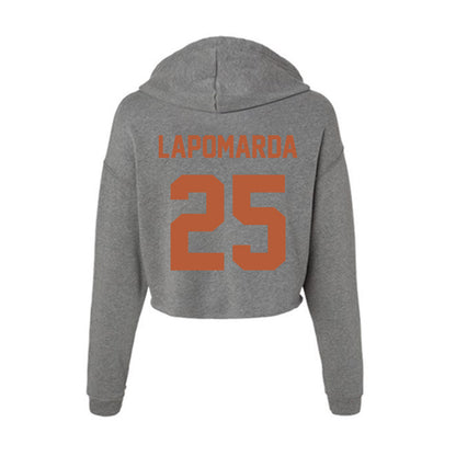 Texas - NCAA Women's Soccer : Lauren Lapomarda - Women's Crop Fleece Hoodie-1