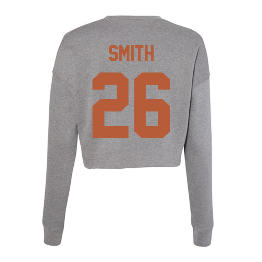 Texas - NCAA Football : Ty'Anthony Smith - Women's Cropped Crew Fleece-1
