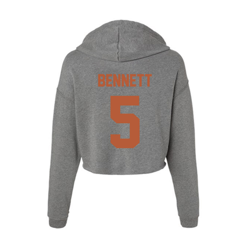 Texas - NCAA Softball : Kaydee Bennett - Women's Crop Fleece Hoodie-1