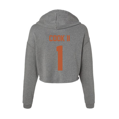 Texas - NCAA Football : Johntay Cook II - Women's Crop Fleece Hoodie-1