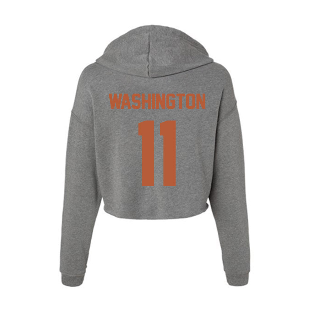 Texas - NCAA Softball : Alyssa Washington - Women's Crop Fleece Hoodie-1