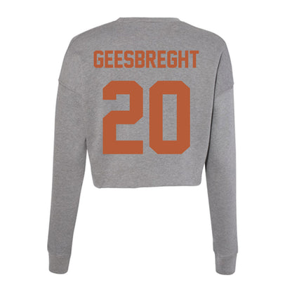 Texas - NCAA Women's Soccer : Vivian Geesbreght - Women's Cropped Crew Fleece-1