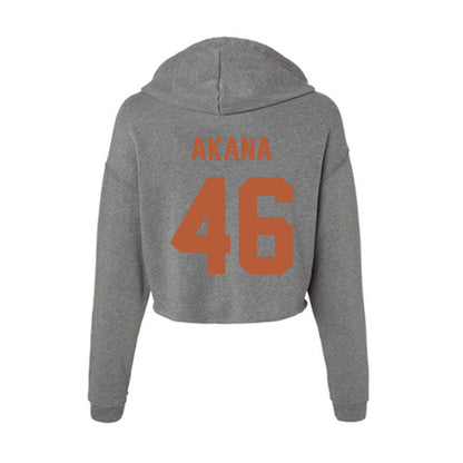 Texas - NCAA Football : Tausili Akana - Women's Crop Fleece Hoodie-1