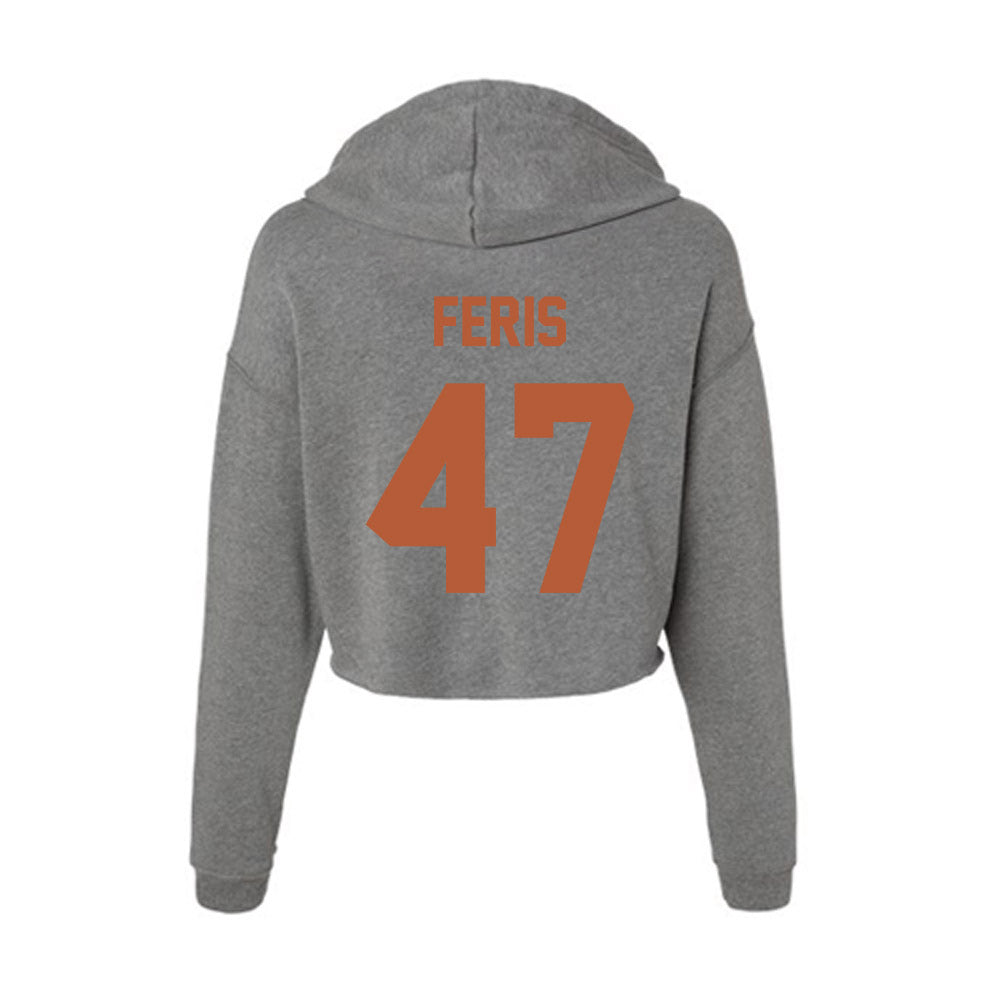 Texas - NCAA Football : Charles Feris - Women's Crop Fleece Hoodie-1