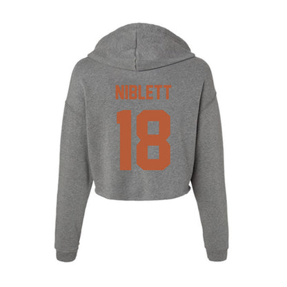 Texas - NCAA Football : Ryan Niblett - Women's Crop Fleece Hoodie-1