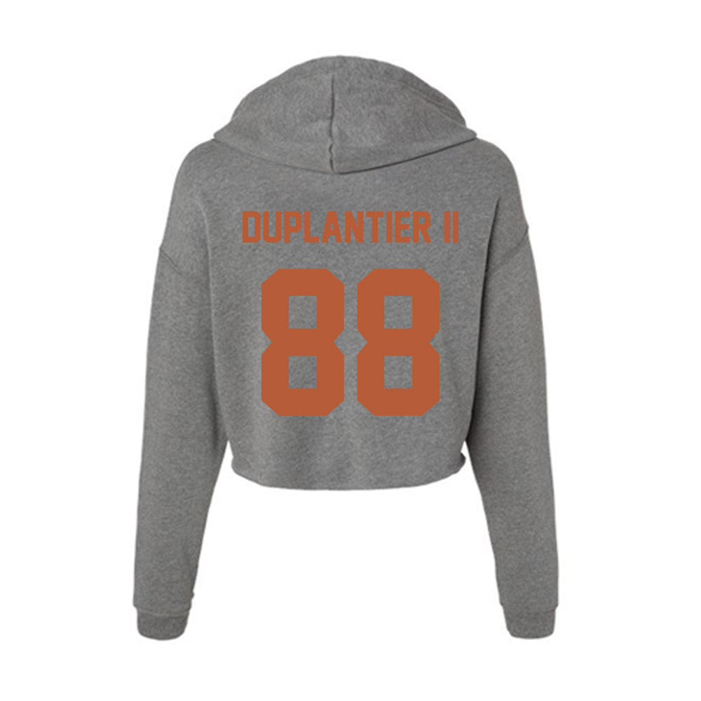 Texas - NCAA Baseball : Andre Duplantier II - Women's Crop Fleece Hoodie-1