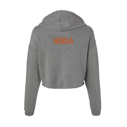 Texas - NCAA Women's Tennis : Carmen Herea - Women's Crop Fleece Hoodie-1