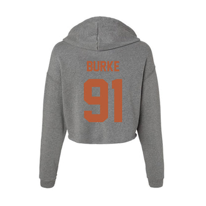 Texas - NCAA Football : Ethan Burke - Women's Crop Fleece Hoodie-1