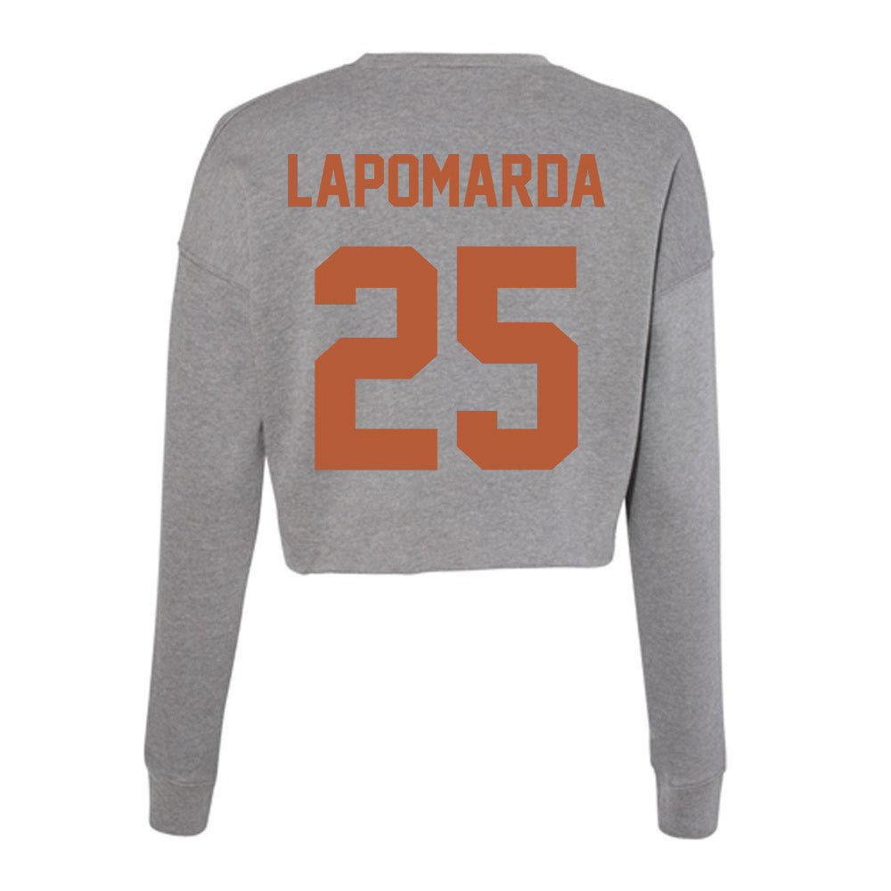 Texas - NCAA Women's Soccer : Lauren Lapomarda - Women's Cropped Crew Fleece-1