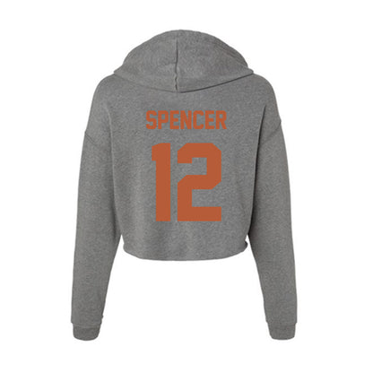 Texas - NCAA Baseball : Jared Spencer - Women's Crop Fleece Hoodie-1