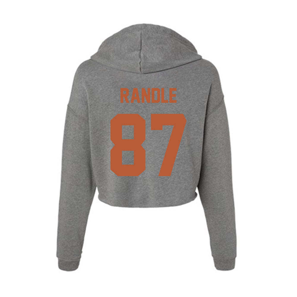 Texas - NCAA Football : Will Randle - Women's Crop Fleece Hoodie-1