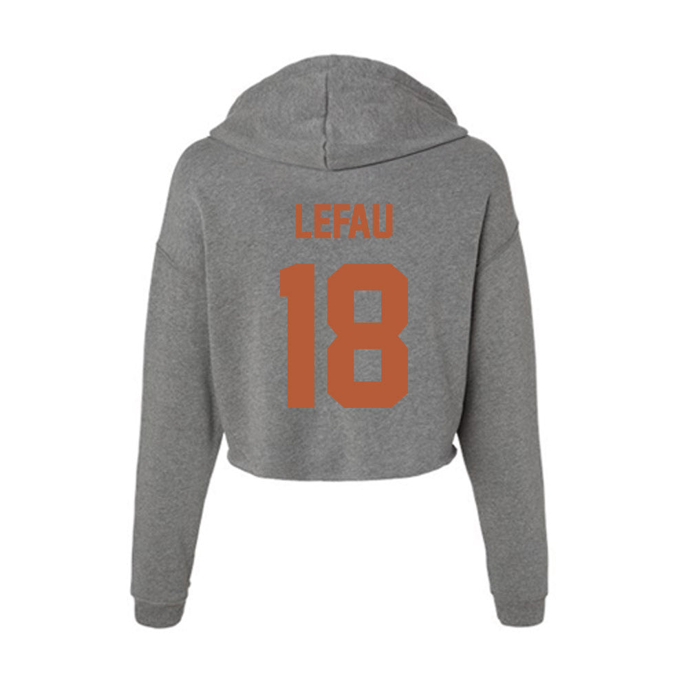 Texas - NCAA Football : Liona Lefau - Women's Crop Fleece Hoodie-1