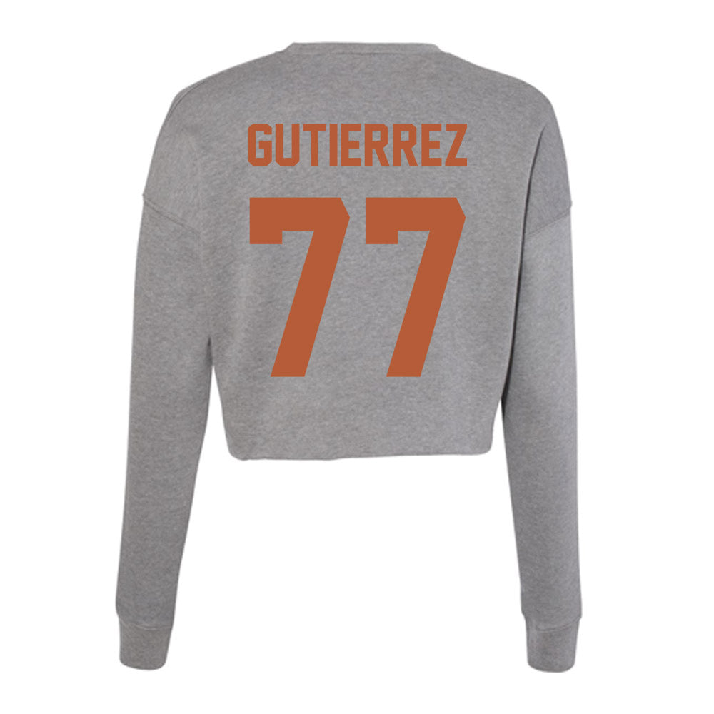 Texas - NCAA Softball : Citlaly Gutierrez - Women's Cropped Crew Fleece-1