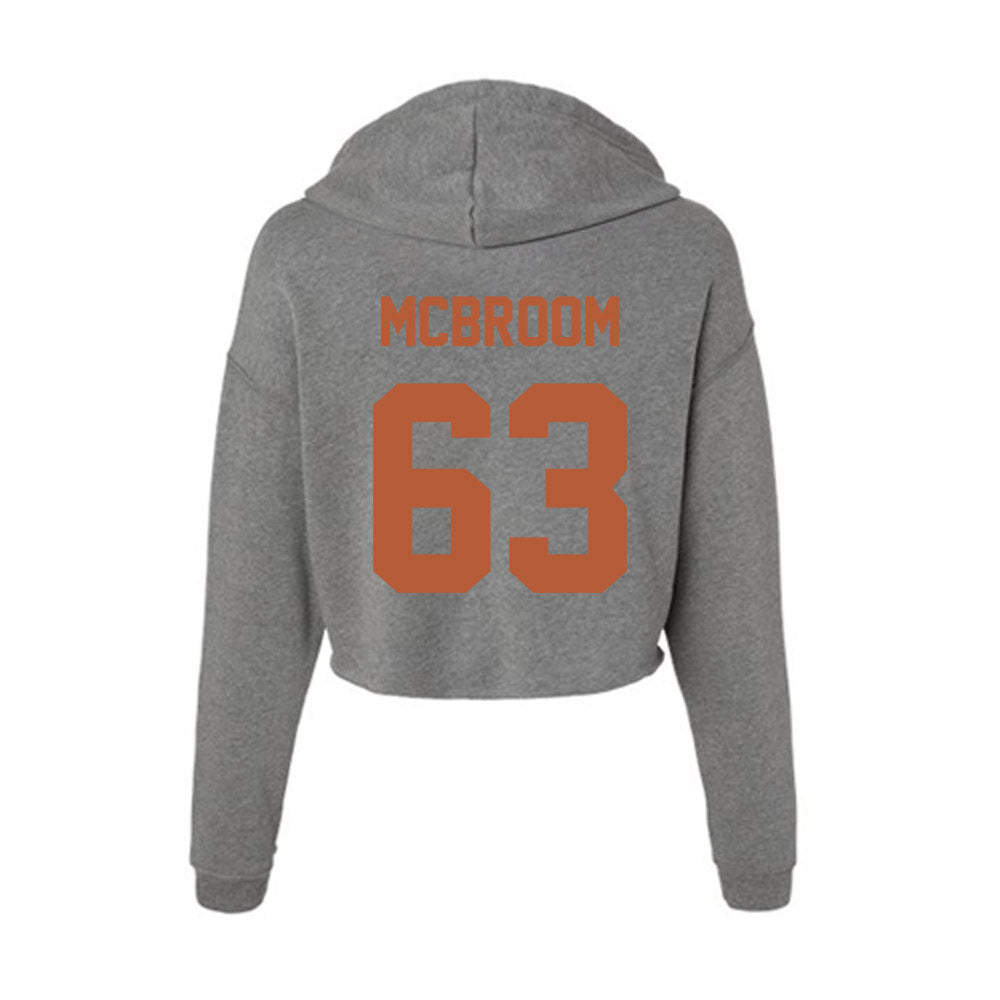 Texas - NCAA Football : Rick Mcbroom - Women's Crop Fleece Hoodie-1