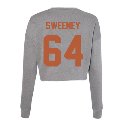 Texas - NCAA Football : Robert Sweeney - Women's Cropped Crew Fleece-1