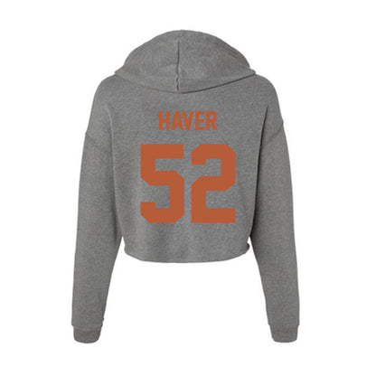 Texas - NCAA Football : Tate Haver - Women's Crop Fleece Hoodie-1