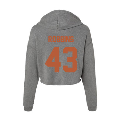 Texas - NCAA Baseball : Aiden Robbins - Women's Crop Fleece Hoodie-1