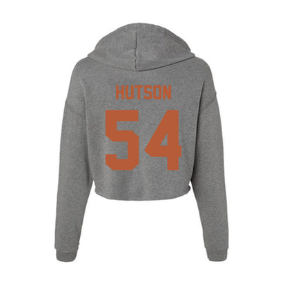 Texas - NCAA Football : Cole Hutson - Women's Crop Fleece Hoodie-1