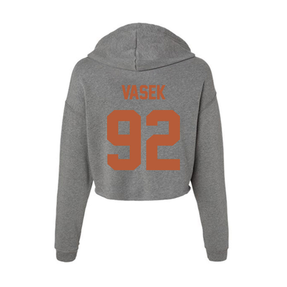 Texas - NCAA Football : Colton Vasek - Women's Crop Fleece Hoodie-1