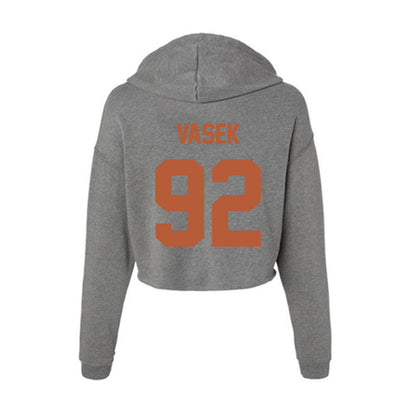 Texas - NCAA Football : Colton Vasek - Women's Crop Fleece Hoodie-1