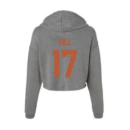 Texas - NCAA Baseball : Will Hill - Women's Crop Fleece Hoodie-1