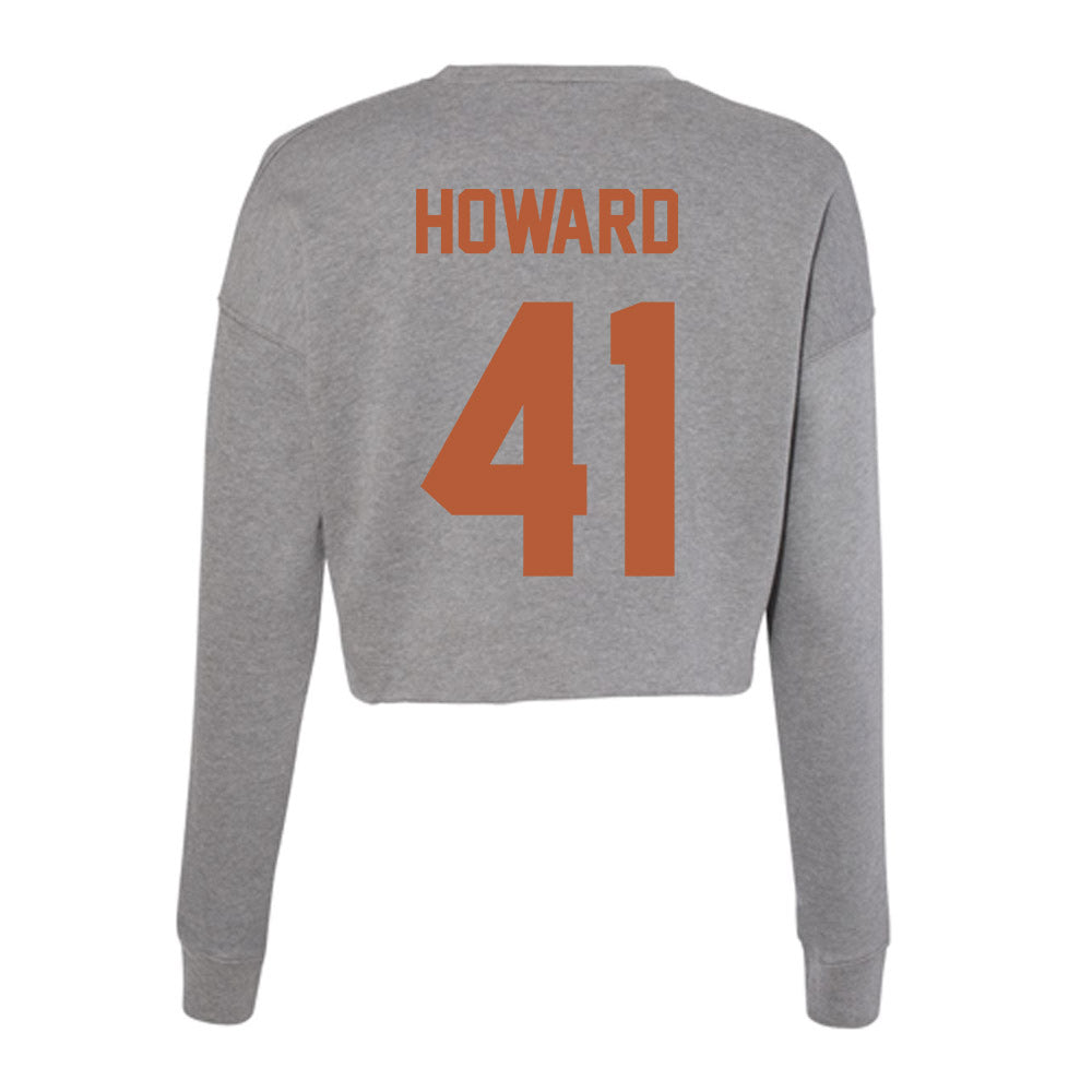 Texas - NCAA Baseball : Cody Howard - Women's Cropped Crew Fleece-1