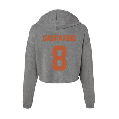 Texas - NCAA Baseball : Will Gasparino - Women's Crop Fleece Hoodie-1