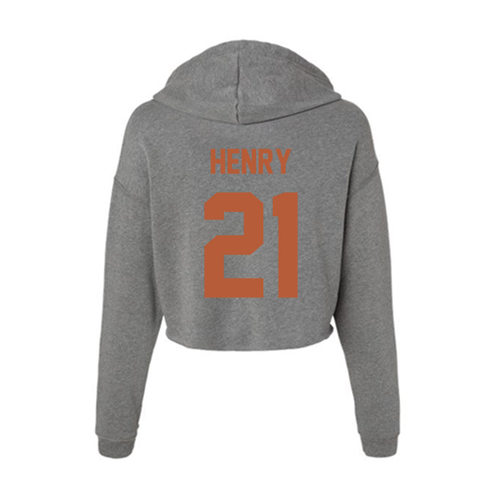 Texas - NCAA Softball : Kayden Henry - Women's Crop Fleece Hoodie-1