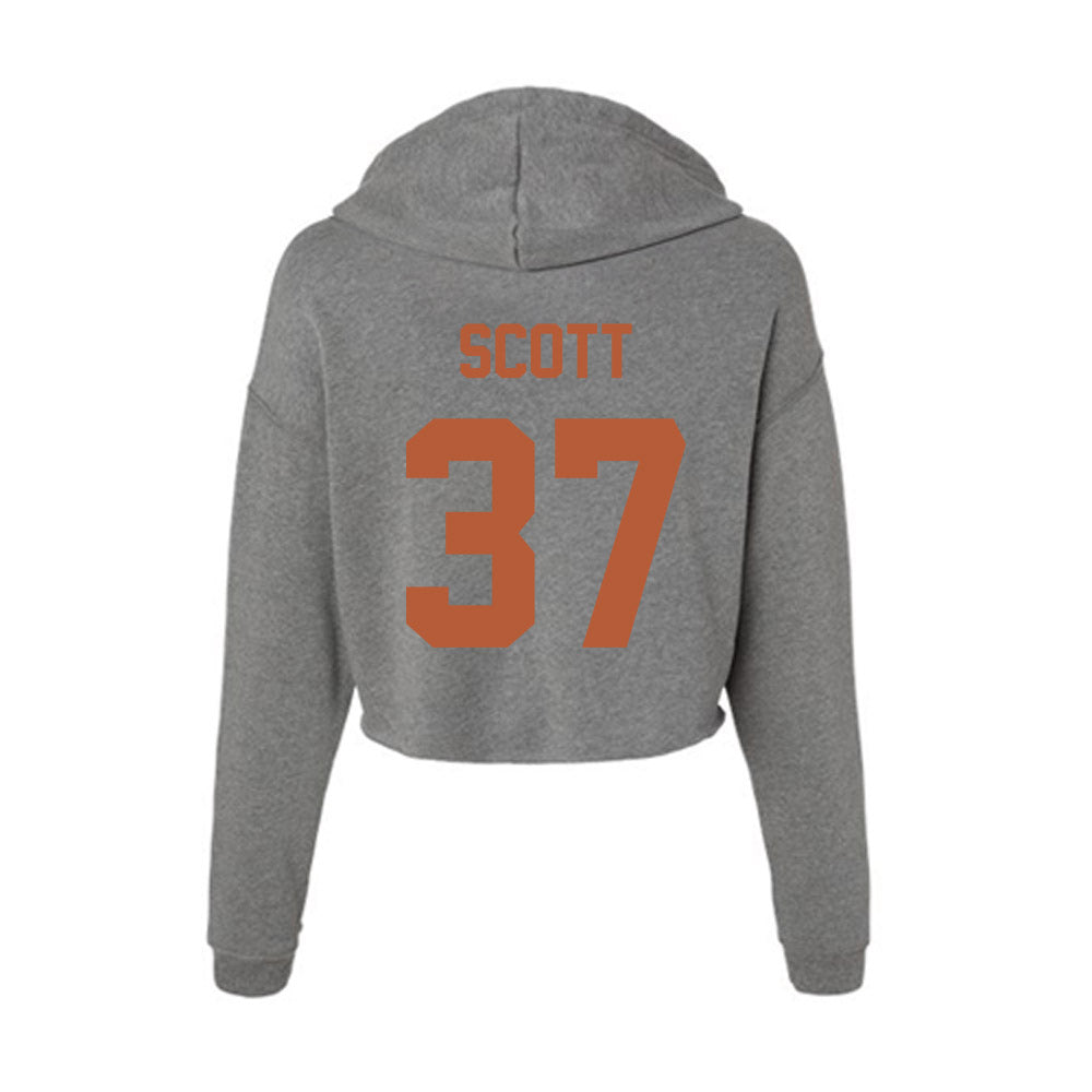 Texas - NCAA Baseball : Matt Scott - Women's Crop Fleece Hoodie-1