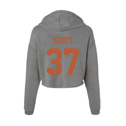 Texas - NCAA Baseball : Matt Scott - Women's Crop Fleece Hoodie-1
