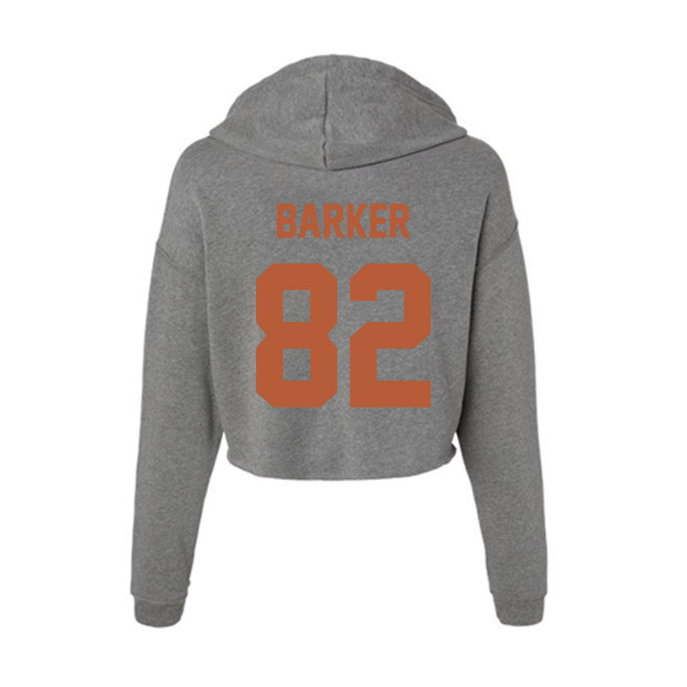 Texas - NCAA Football : Ridge Barker - Women's Crop Fleece Hoodie-1