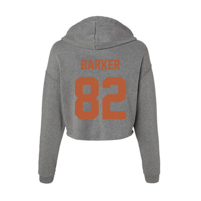 Texas - NCAA Football : Ridge Barker - Women's Crop Fleece Hoodie-1