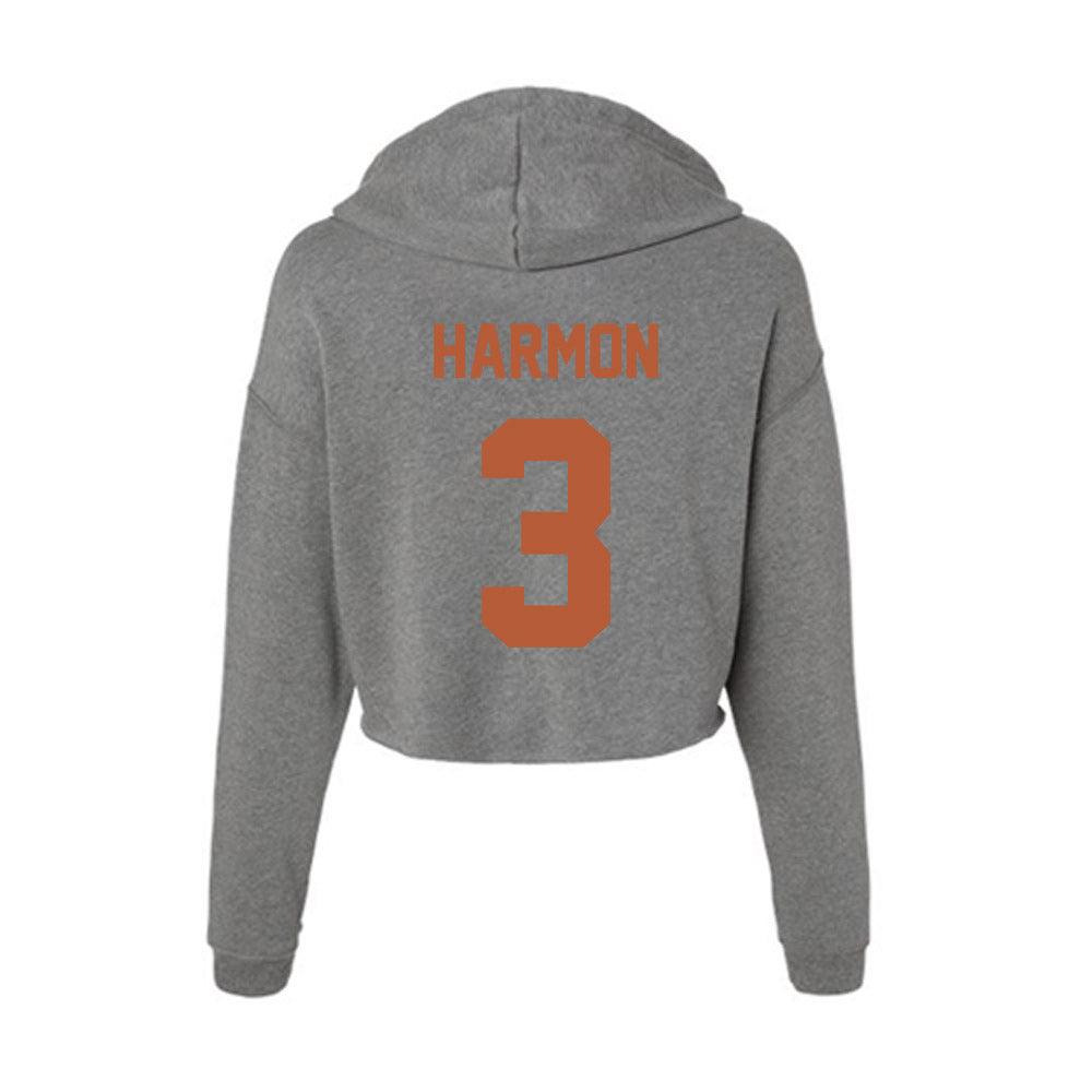 Texas - NCAA Women's Basketball : Rori Harmon - Women's Crop Fleece Hoodie-1