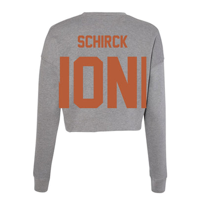 Texas - NCAA Men's Track & Field : Brandon Schirck - Women's Cropped Crew Fleece-1