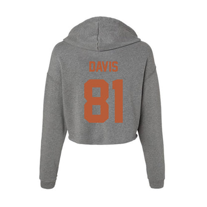 Texas - NCAA Football : Juan Davis - Women's Crop Fleece Hoodie-1